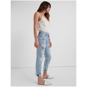 Lucky Brand-Sienna Slim Boyfriend Floral Distressed Jeans (Size:27)